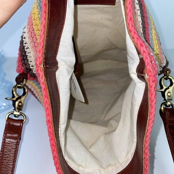 Sundance Anabaglish Yolanda Good Hope Foldover Crochet Colorful Crossbody Bag - Picture 10 of 12